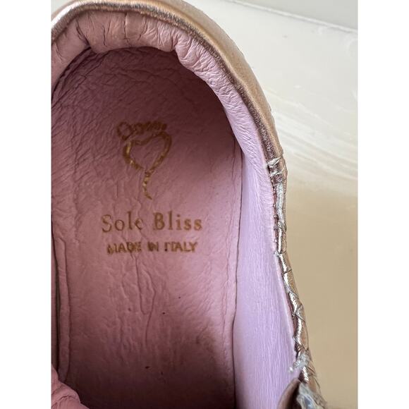 SOLE BLISS. Metallic Weave Leather Sneakers. Wmn Sz 36/US Sz 5. Made in a Italy - Picture 8 of 10